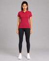 Women Polo T-Shirt - Mack - Crimson Red
