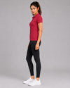 Women Polo T-Shirt - Mack - Crimson Red