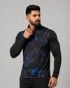 Men’s Zyrex Cobalt Blue Camo Full-Sleeve Sports T-Shirt