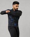 Men’s Zyrex Cobalt Blue Camo Full-Sleeve Sports T-Shirt