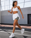 Women's Apple Tighty Shorts - White / Olive Grey