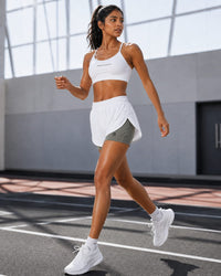 Women's Apple Tighty Shorts - White / Olive Grey