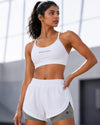 Women's Apple Tighty Shorts - White / Olive Grey