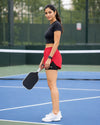 Women's Apple Tighty Shorts - Red/ Black