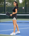 Women's Apple Tighty Shorts - Black/ Light grey