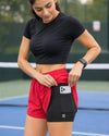 Women's Apple Tighty Shorts - Red/ Black
