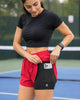 Women's Apple Tighty Shorts - Red/ Black