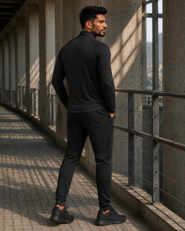 Men's Half Zipper - Spider - Jet Black
