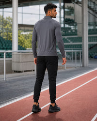 Men's Half Zip Shirt - Spider - Graphite Grey