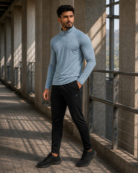 Men's Half Zipper - Spider - Sage Green