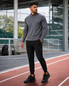 Men's Half Zip Shirt - Spider - Graphite Grey