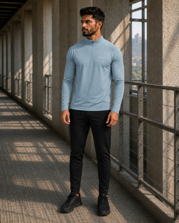Men's Half Zipper - Spider - Sage Green
