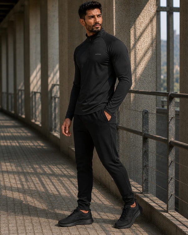 Men's Half Zipper - Spider - Jet Black