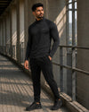 Men's Half Zipper - Spider - Jet Black