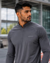 Men's Half Zip Shirt - Spider - Graphite Grey