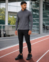 Men's Half Zip Shirt - Spider - Graphite Grey