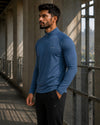 Men's Half Zipper - Spider - Steel Blue