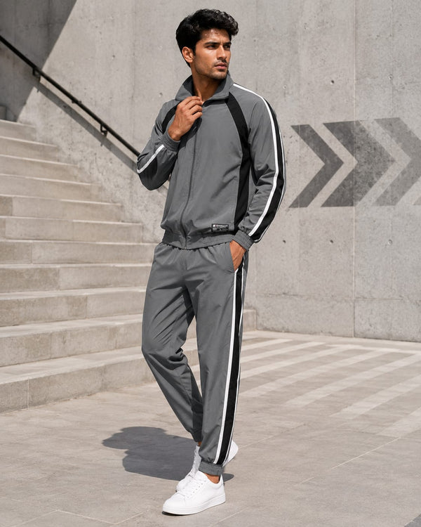 Men’s Regular Fit Light Grey Tracksuit - Striker