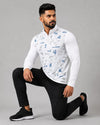 Men’s Zyrex Arctic White Camo Full-Sleeve Sports T-Shirt