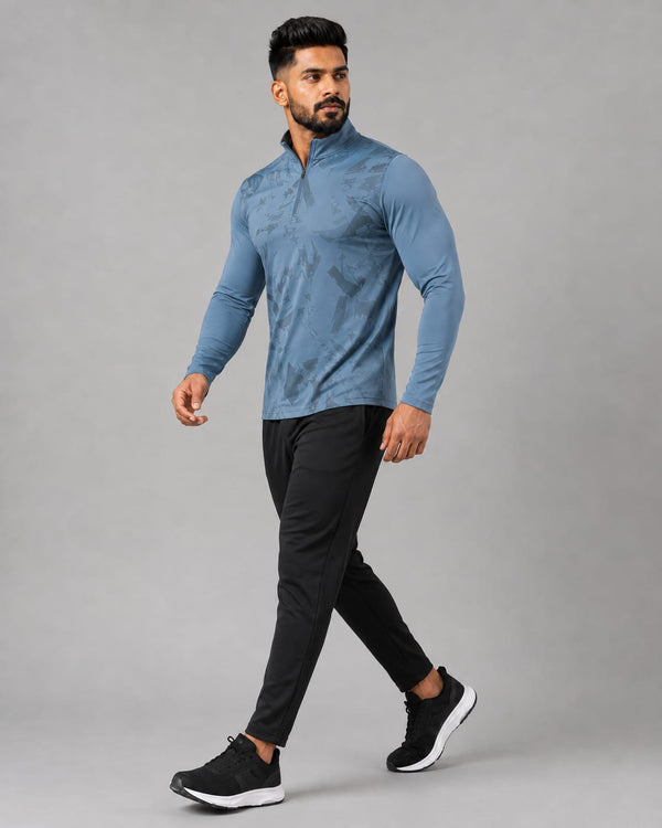 Men’s Steel Blue Camo Half-Zip Training Top