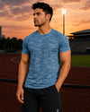 Men’s Splash T-Shirt- Steel Blue