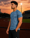 Men’s Splash T-Shirt- Steel Blue