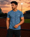 Men’s Splash T-Shirt- Steel Blue