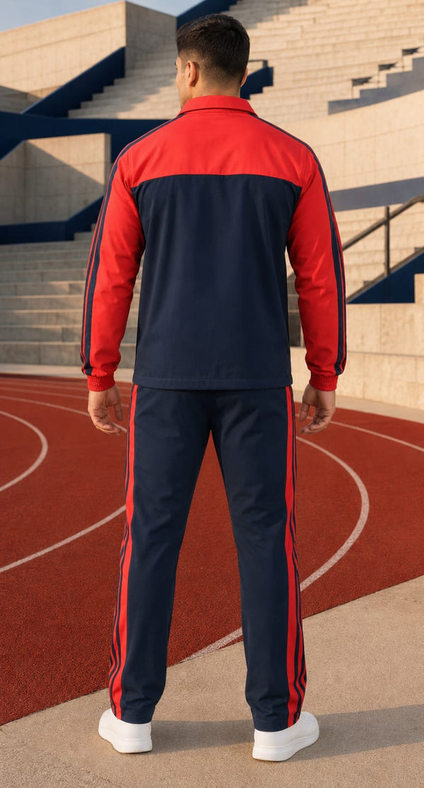 Men’s Navy Blue &amp; Red Fusion Tracksuit