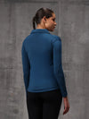 Blue Lycra Dryfit 4-Way Zipper Jacket For Women