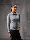 Slate Grey Lycra Dryfit 4-Way Zipper Jacket For Women