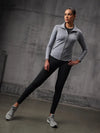 Slate Grey Lycra Dryfit 4-Way Zipper Jacket For Women