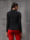 Black Lycra Dryfit 4-Way Zipper Jacket For Women
