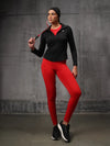 Black Lycra Dryfit 4-Way Zipper Jacket For Women
