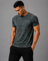 Men Jacquard Camo Active T-Shirt - Phantom Grey- Zyphor