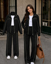 Women’s Cotton Fleece Tracksuit - Lilly - Classic Black