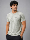 Men Jacquard Camo Active T-Shirt - Frost Mint- Zyphor