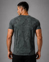 Men Jacquard Camo Active T-Shirt - Phantom Grey- Zyphor